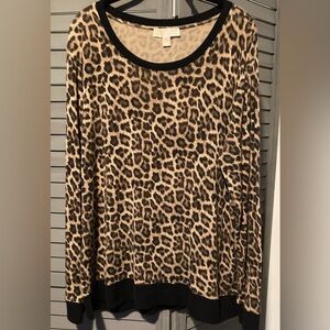 Michael Kors Animal Print Top XL